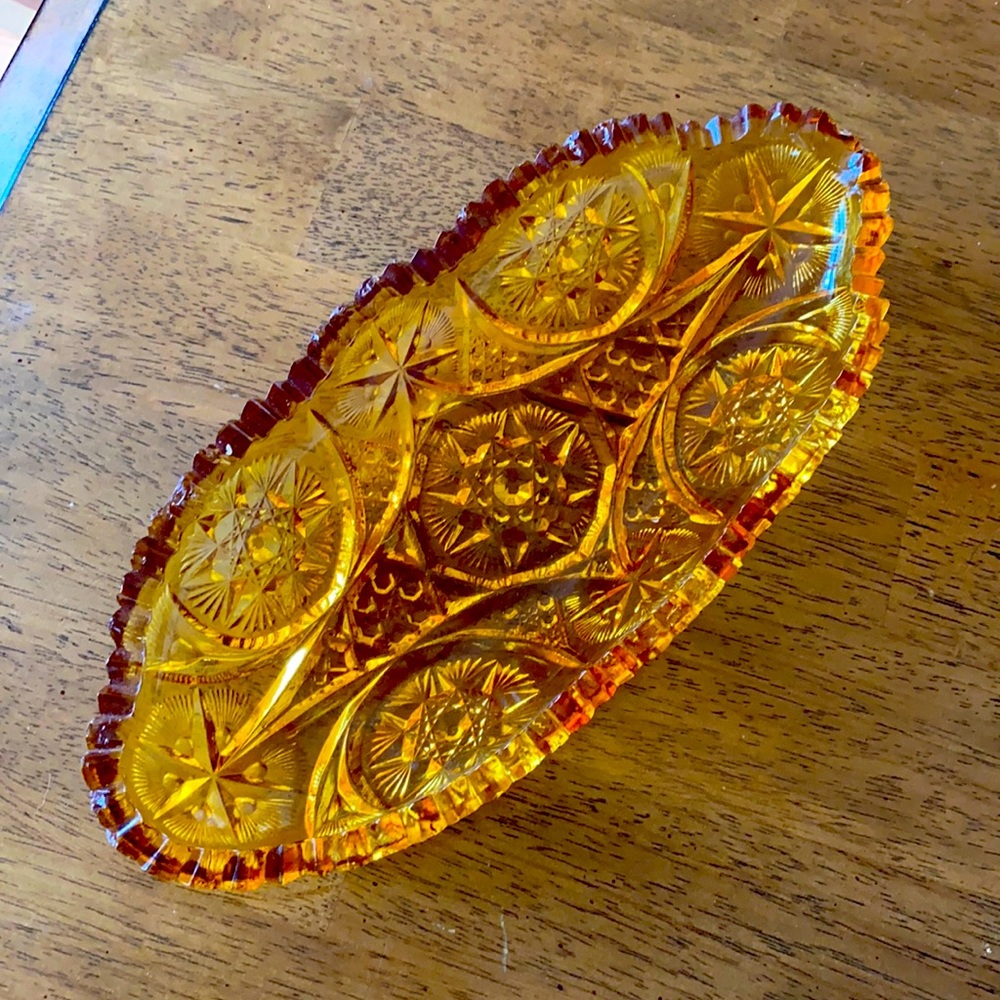 COPY - Vintage Amber Catchall Dish